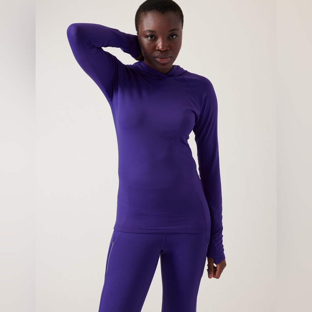 Athleta Momentum Seamless Hoodie (Noble Blue)